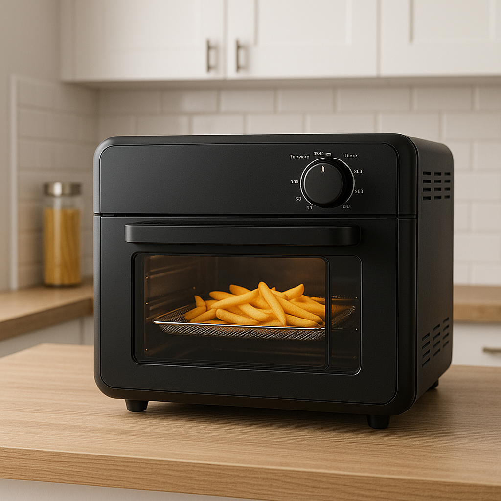Forno air fryer oven assando alimentos